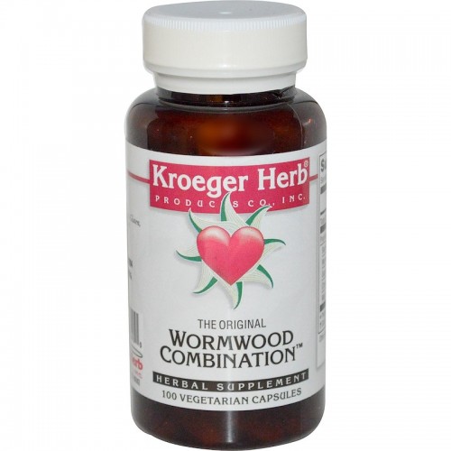 Комплекс против паразитов Kroeger Herb Co, The Original Wormwood Combination, 100 растительных капсул