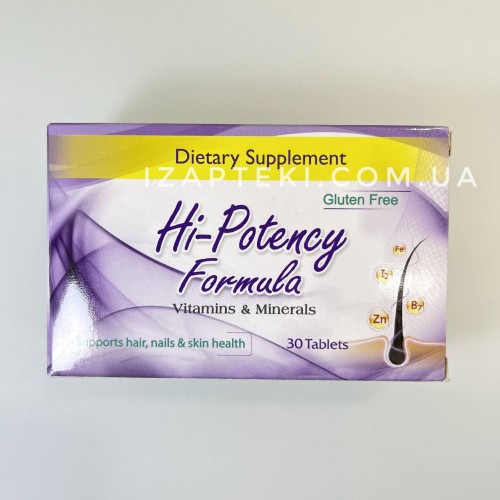 Хай - Потенсі Формула HI- Potency Formula 30 табл. Вітаміни для волосся. Єгипет.