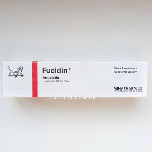 Фуцидин (Fucidin) крем 2% — антибіотик LEO Pharma для шкіри Фуцидин крем 2% фузидова кислота LEO Pharma — туба 15 г