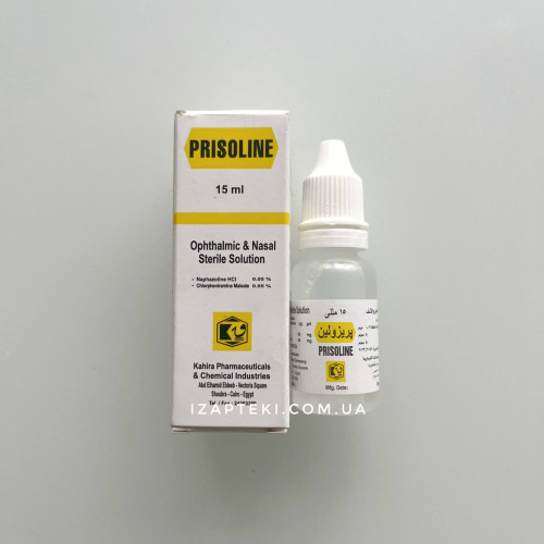 Prizolin 15 мл назальні та очні краплі з нафазоліном оригінал Єгипет Prizolin Prisoline назальні та очні краплі 15 мл купити в Україні оригінал Єгипет