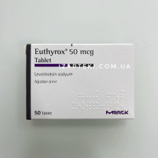 Еутірокс 50 мкг (Euthyrox, Levotiroksin) №50
