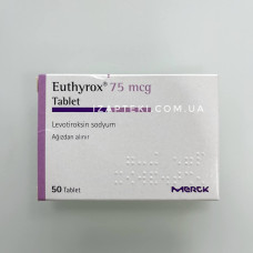 Еутірокс 75 мкг (Euthyrox, Levotiroksin) №50