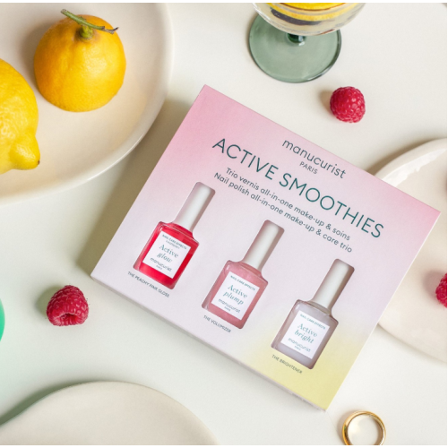Набор лаков Manucurist Active Smoothies – уход, сияние и укрепление в одном (Франция)
