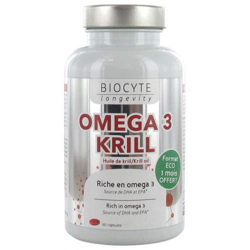 Масло криля Біоцит Biocyte Longevity Omega 3 Krill 90 капсул