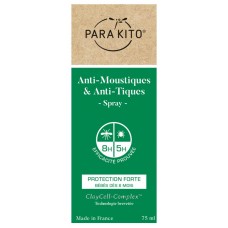 Спрей от комаров и клещей Parakito Anti-Moustiques & Anti-Tiques Spray Protection Forte 75 мл