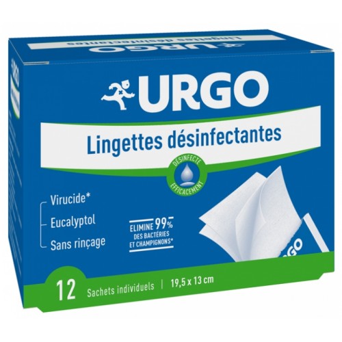 Дезинфицирующие салфетки Urgo Lingettes Désinfectantes 12 шт